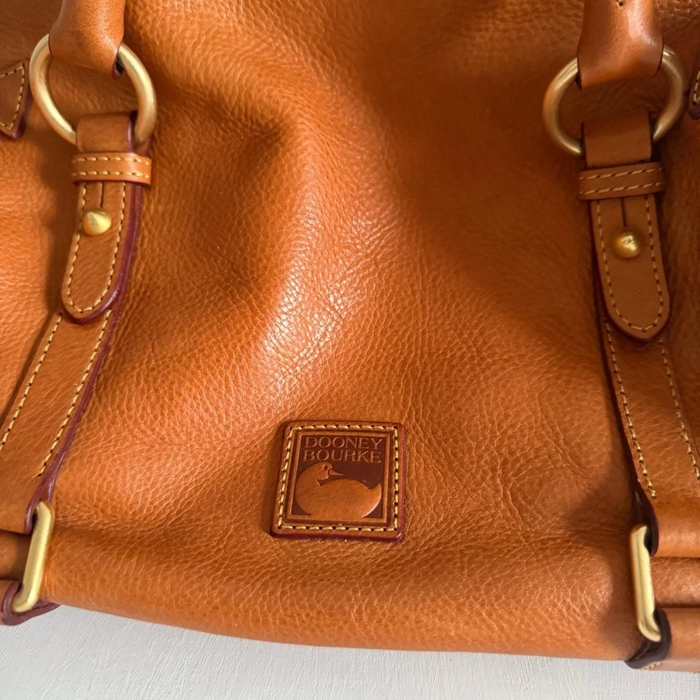 Dooney & Bourke Florentine Small Satchel – Cognac Leather - Picture 2 of 15